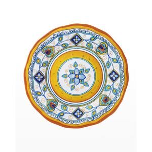 Le Cadeaux Siena Yellow 9" Melamine Salad Plate - Set of 4 NEW